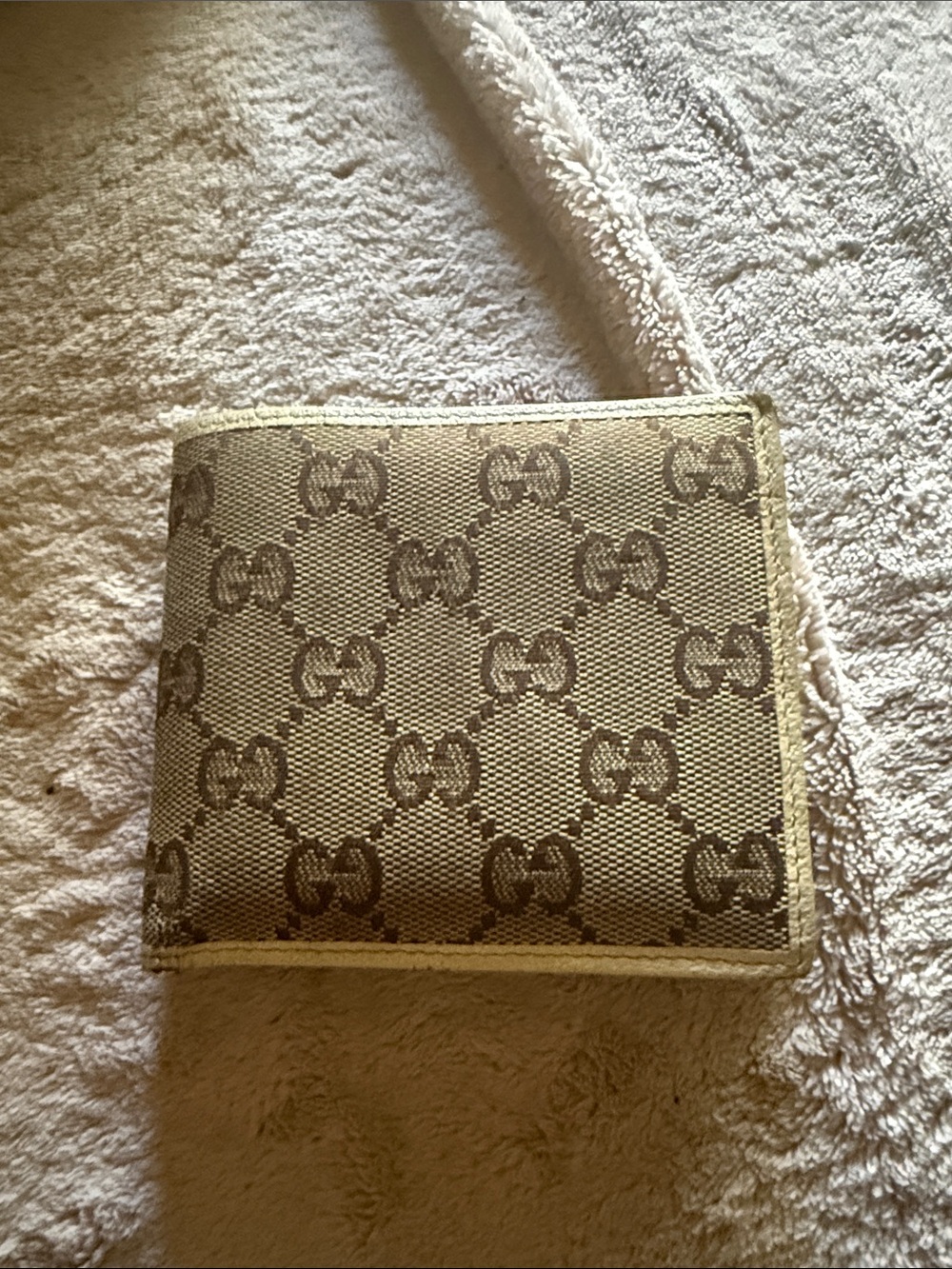 Gucci Beige and Brown GG Canvas Wallet